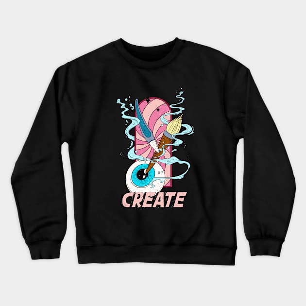 Surreal Artists Creative Creator Art Crewneck Sweatshirt by Foxxy Merch